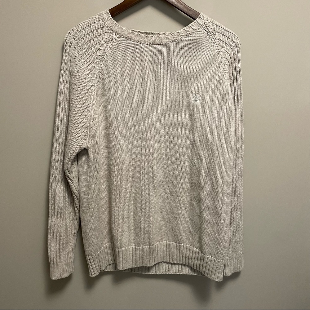 Timberland Cream 100% Cotton Knit Sweater Men’s Medium Y2K 90s